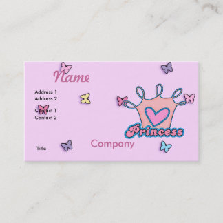 Glitter Princess Design Business Card