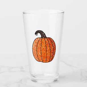 Glitter Pumpkin Glass