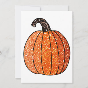 Glitter Pumpkin Invitation