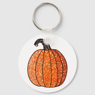 Glitter Pumpkin Keychain