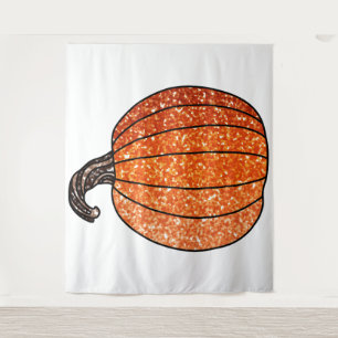 Glitter Pumpkin Tapestry