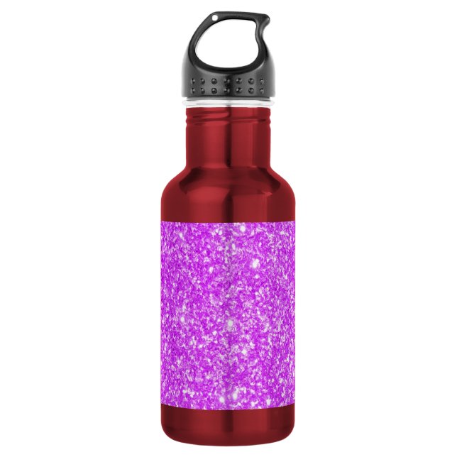 Glitter Purple 532 Ml Water Bottle (Front)