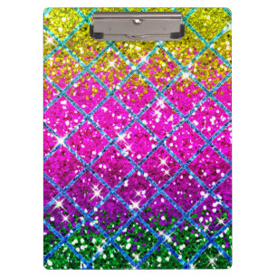 Glitter Purple Snakeskin Clipboard