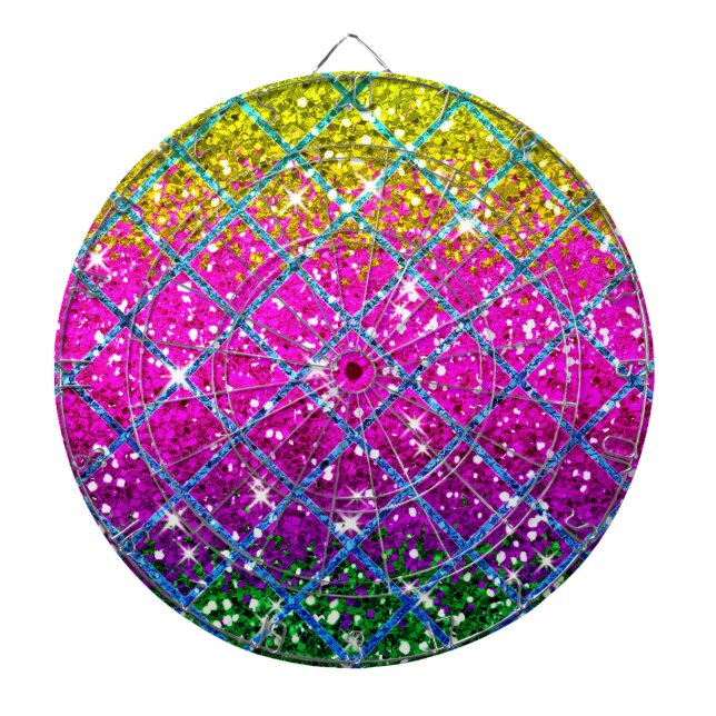 Glitter Purple Snakeskin Dartboard (Front)