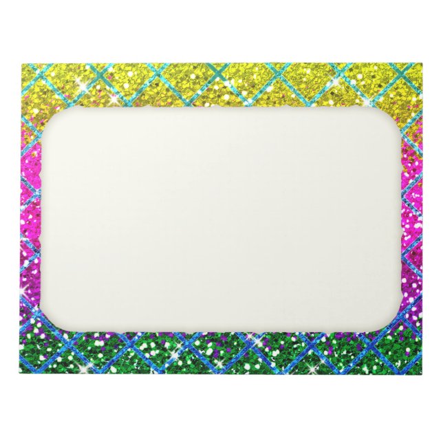 Glitter Purple Snakeskin Notepad (Front)