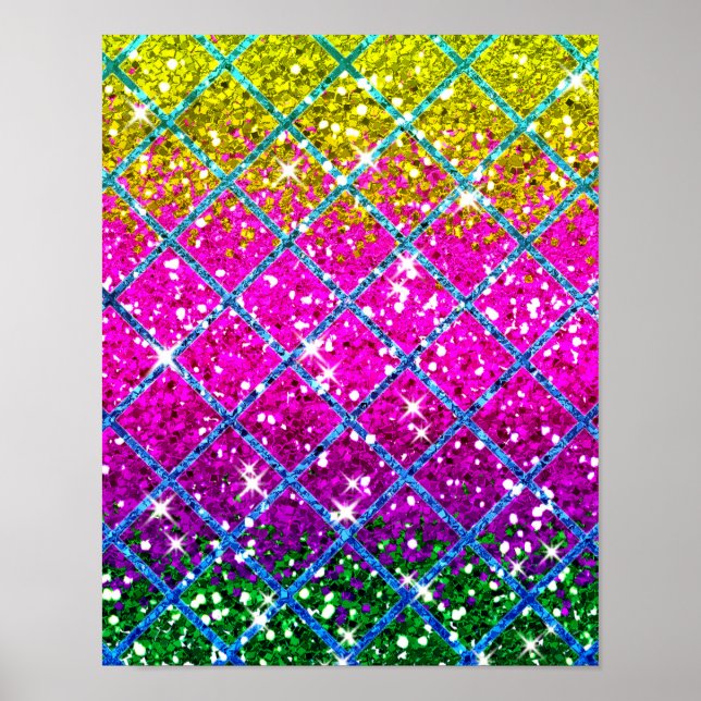 Glitter Purple Snakeskin Poster (Front)