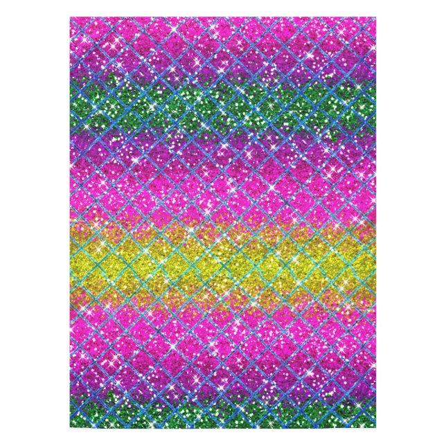Glitter Purple Snakeskin Tablecloth (Front)