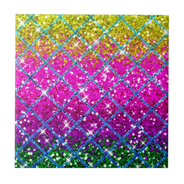 Glitter Purple Snakeskin Tile (Front)