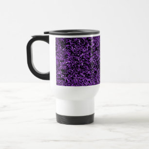 Glitter purple travel mug