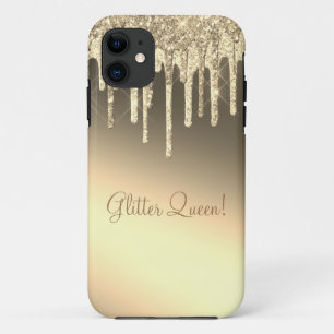 Glitter Queen Gold Sparkle Bling Glam iPhone 11 Case