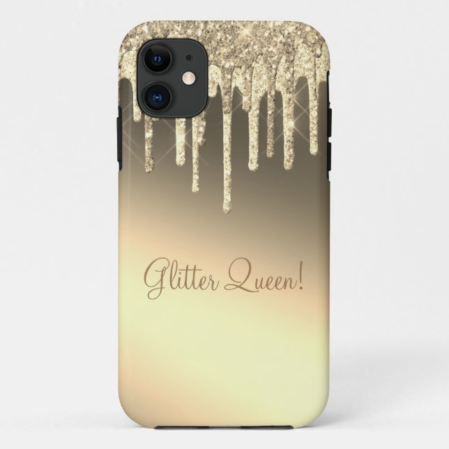 Glitter Queen Gold Sparkle Bling Glam Case-Mate iPhone Case (Back)