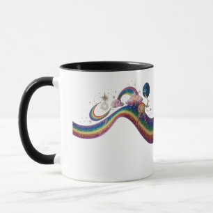 Glitter Rainbow Cosmic Dream Wave Combo Mug