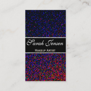 Glitter Rainbow Party Business Card