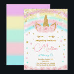 Glitter Rainbow Unicorn Kids Birthday Invitation<br><div class="desc">Glitter Rainbow Unicorn Kids Birthday Invitation,  Rainbow Unicorn Invitation,  Glitter Unicorn Invite,  Rainbow Glitter Unicorn Birthday Invitation,  Unicorn Party Invitation,  Glitter Unicorn Party Invite,  Unicorn,  Digital Rainbow Unicorn Invitation,  Digital Unicorn Birthday Invite,  Unicorn Party,  Unicorn Birthday</div>