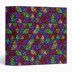 Glitter. Red, green, purple. Binder