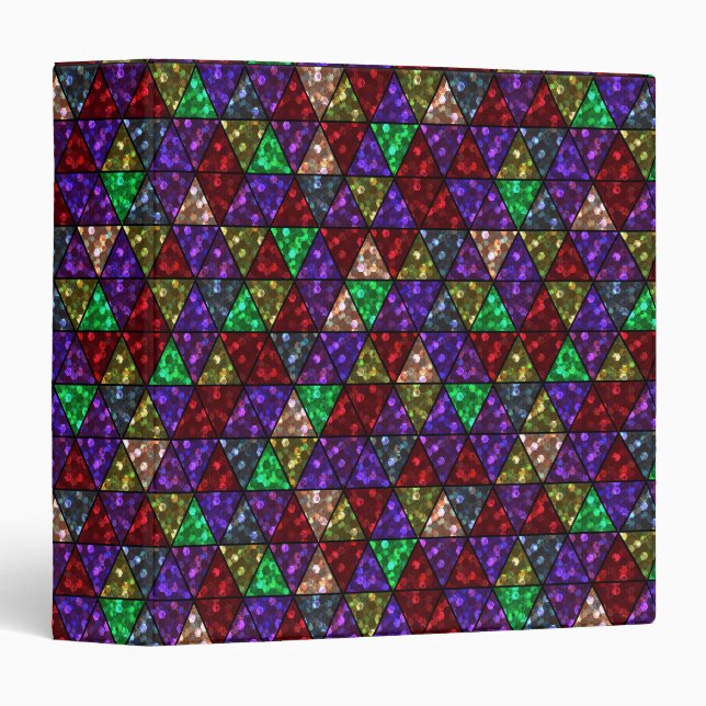 Glitter. Red, green, purple. Binder (Front/Spine)