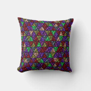 Glitter. Red, green, purple. Throw Pillow