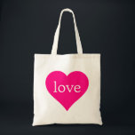 Glitter Red Heart Love Wedding Tote Bag<br><div class="desc">This is beautiful tote bag for lovers with the image of pink heart for wedding and any other occasion. Even it can be customized with your name or logo.</div>