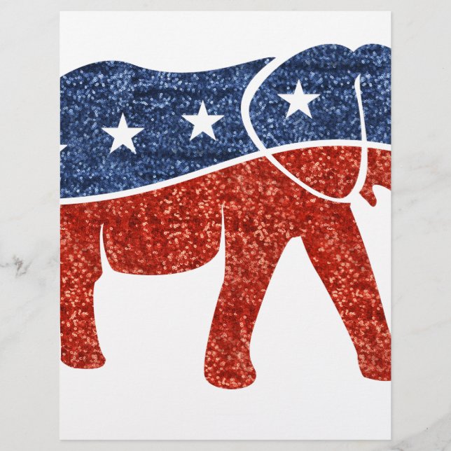glitter republican elephant (Front)