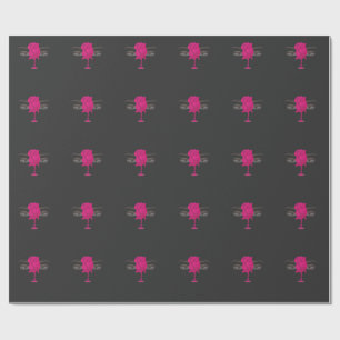 Glitter Rose Eyes Shirt   Pink Rose Aesthetic Tee  Wrapping Paper