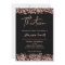 Glitter Rose gold 13th Birthday Invitation black