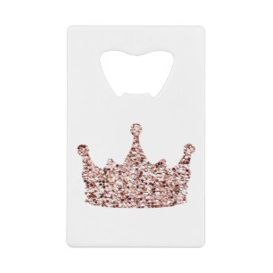 Glitter Rose Gold Crown Clipart Queen ClipartCrown Credit Card Bottle Opener
