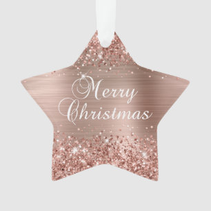 Glitter Rose Gold Foil Joyeux Noël
