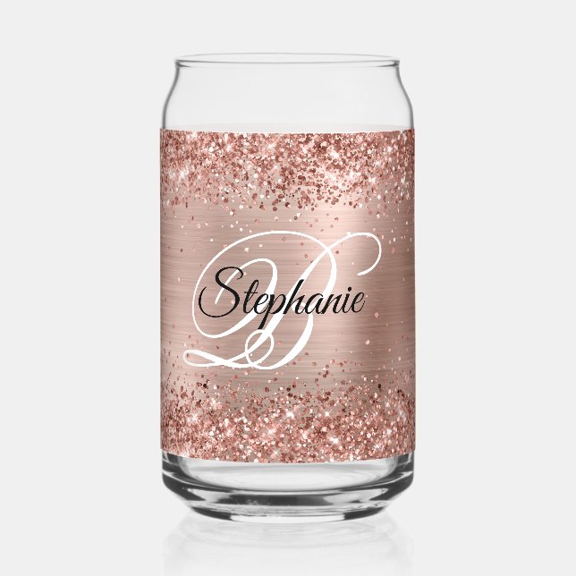 Glitter Rose Gold Glam Fancy Monogramme (Recto)