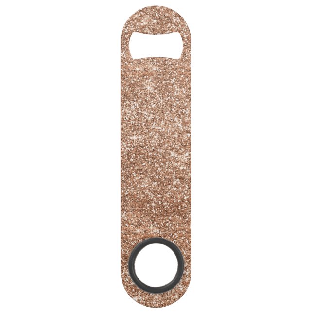 Glitter Rose Gold glitter sparkle shiny Bar Key (Front)