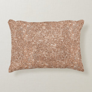 Glitter Rose Gold glitter sparkle shiny pillow