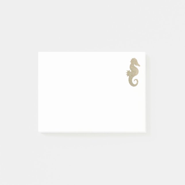 Glitter Seahorse Post-it Notes (Front)