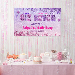 Glitter Sequins 67 Birthday Party Welcome Sign