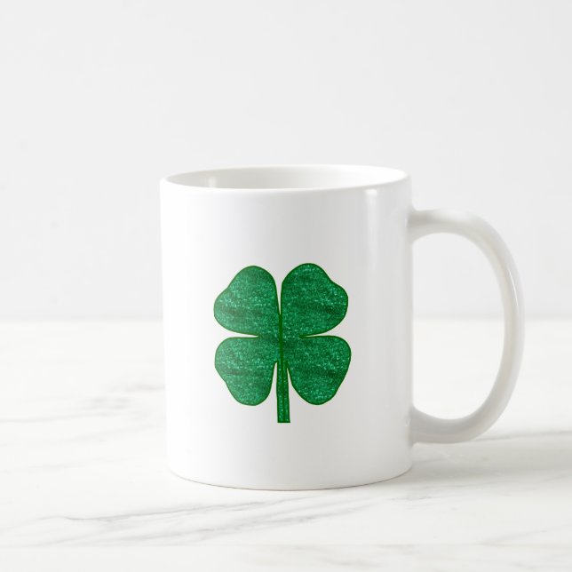 glitter shamrock coffee mug (Right)