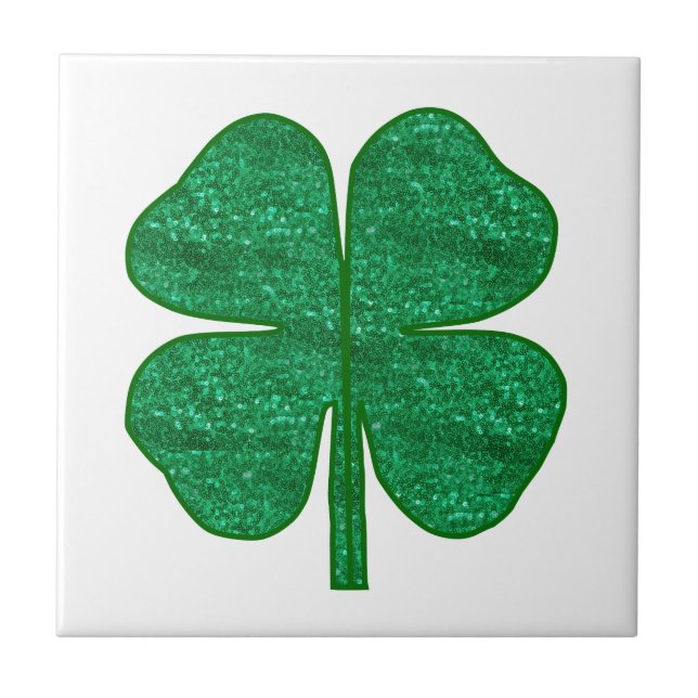 glitter shamrock tile (Front)