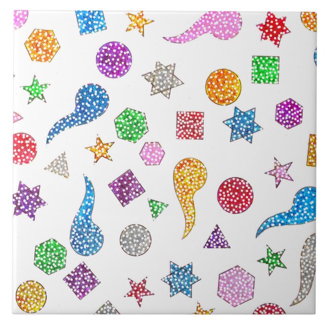 Glitter Shapes Tile (Front)