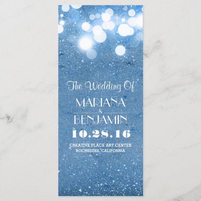 glitter shimmer blue string lights program (Front)