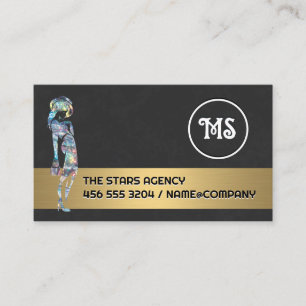 Glitter Shimmer   Model Posing   Fashion Business Card
