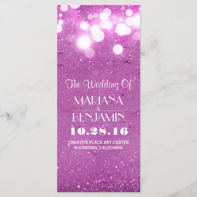 glitter shimmer purple string lights program (Front)