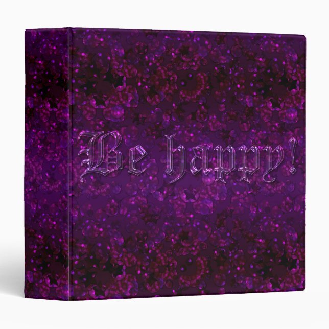 Glitter shine glow purple confetti sequins Christm Binder (Front/Spine)