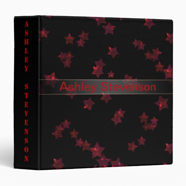 Glitter shine sequin confetti stras starry red per binder (Front/Spine)