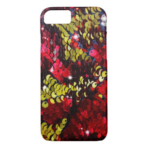Glitter shine sequins coins red yellow fashion sty Case-Mate iPhone case