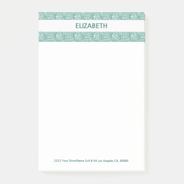 Glitter Shiny Stripes Post-it Notes (Front)