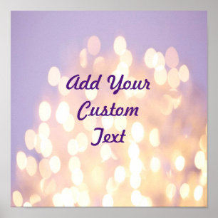 Glitter Silver and Gold Custom Message Poster