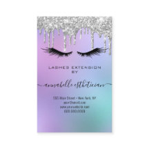 Glitter Silver Eyelash Extension Client Record