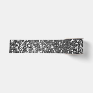 Glitter Silver Faux Sequin Grosgrain Ribbon
