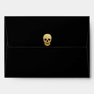 Glitter Skulls - gold foil Envelopes