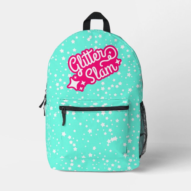 Glitter Slam Printed Backpack (Front)