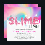 Glitter Slime Birthday Party Invitation<br><div class="desc">It’s the best kind of messy, it’s creative, it’s a blast, these are three reasons you should consider throwing an epic slime party for your child’s next birthday! For a slime party I recommend making one of two basic slimes and the having a Slime Bar where kids can personalize their...</div>