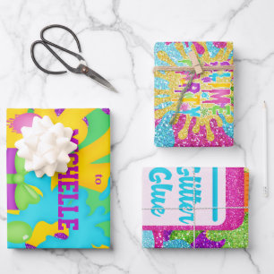 Glitter Slime Colourful Birthday Wrapping Paper