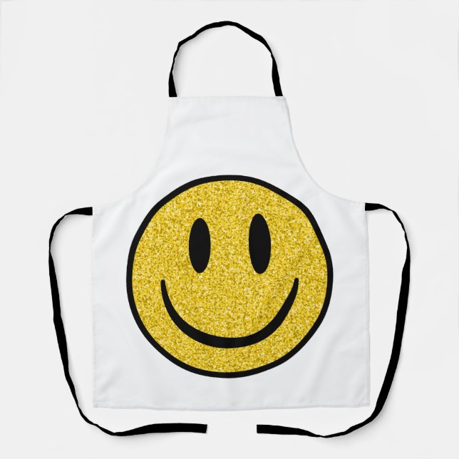 Glitter Smile Face Apron (Front)